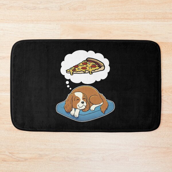 Item preview, Cavalier King Charles Spaniel dreaming about Supreme Pizza designed and sold by DoggieDelights.