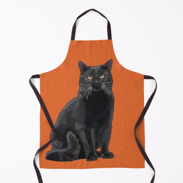Item preview, Black Cat by BeeFoxTree, Terracotta Carrot Orange Rusty Rust designed and sold by BeeFoxTree.