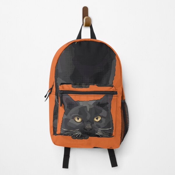 Item preview, Black Cat by BeeFoxTree, Terracotta Carrot Orange Rusty Rust designed and sold by BeeFoxTree.