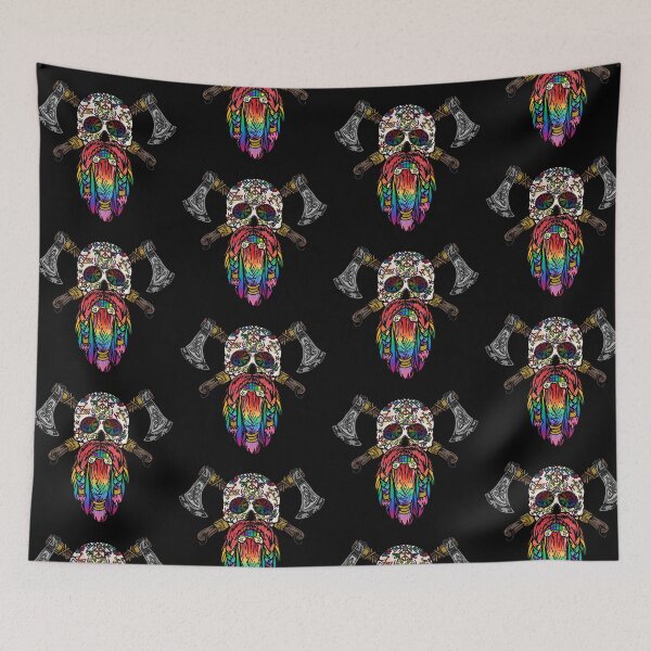 Item preview, Dark Viking Sugar Skull designed and sold by AuDHDesigns AUS .