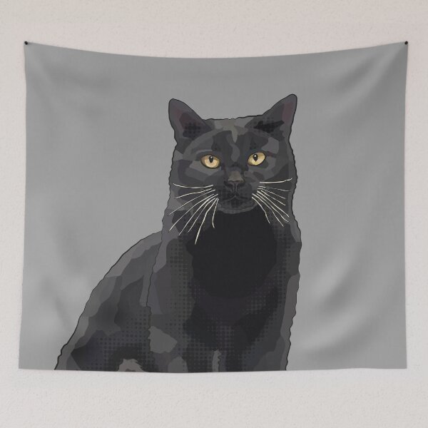 Item preview, Black Cat by BeeFoxTree, Grey Gray designed and sold by BeeFoxTree.
