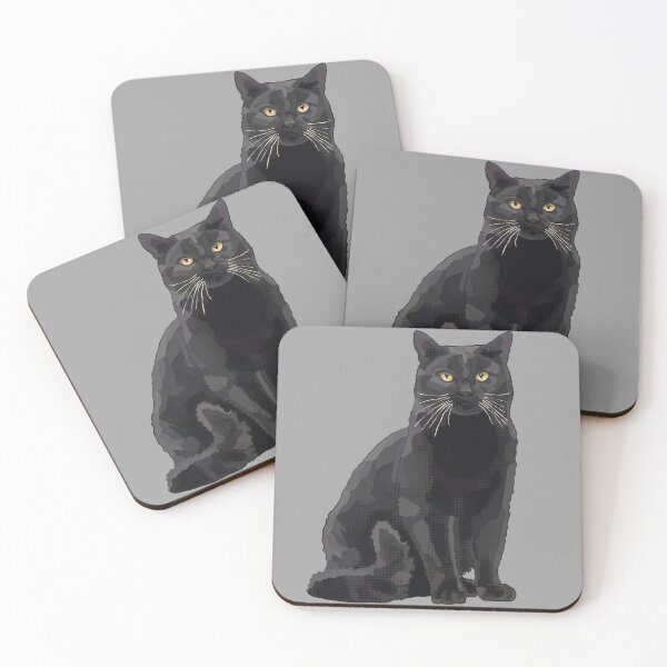 Item preview, Black Cat by BeeFoxTree, Grey Gray designed and sold by BeeFoxTree.