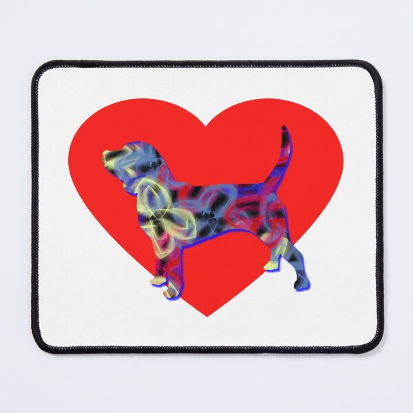 Item preview, I Heart My Beagle Dog Neon Butterflies Silhouette designed and sold by AMSonArt.