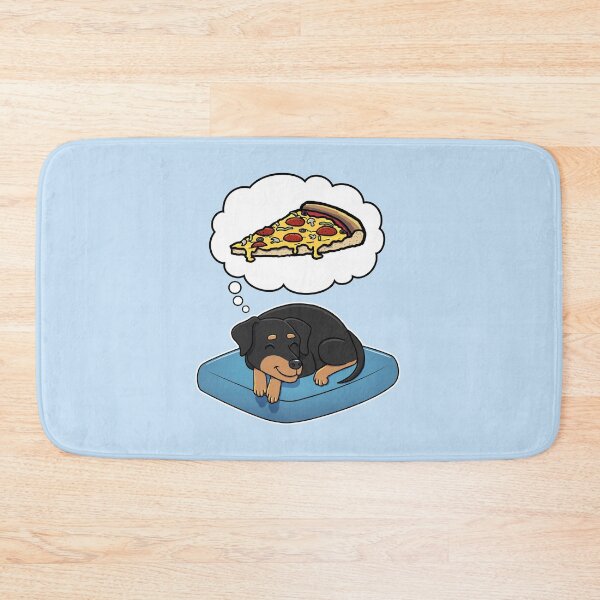Item preview, Miniature Pinscher dreaming about Supreme Pizza designed and sold by DoggieDelights.