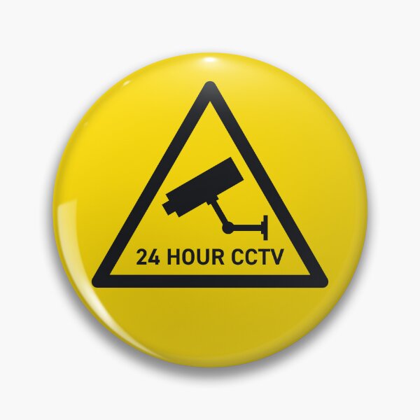 Item preview, 24 Hour CCTV Surveillance Safety Warning Sign Triangle With Text designed and sold by VoodooCircus.