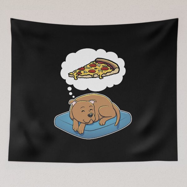 Artikelvorschau, Staffordshire Bull Terrier dreaming about Supreme Pizza entworfen und verkauft von DoggieDelights.