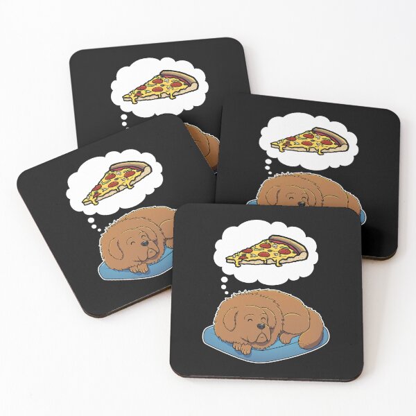 Item preview, Tibetan Mastiff dreaming about Supreme Pizza designed and sold by DoggieDelights.