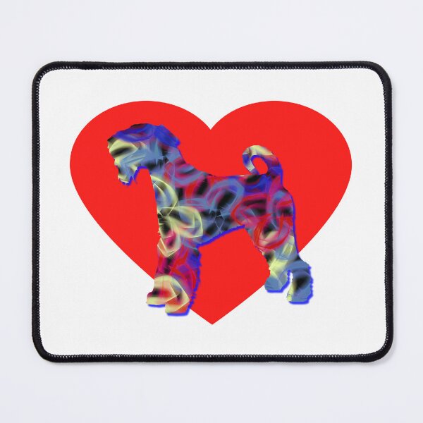 Item preview, I Heart My Airedale Terrier Dog Neon Butterflies Silhouette designed and sold by AMSonArt.