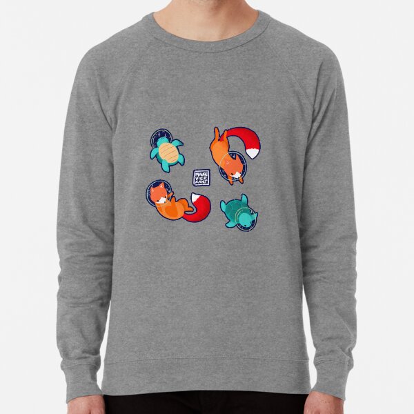 Space Animals Sticker Set 1 Lightweight Sweatshirt