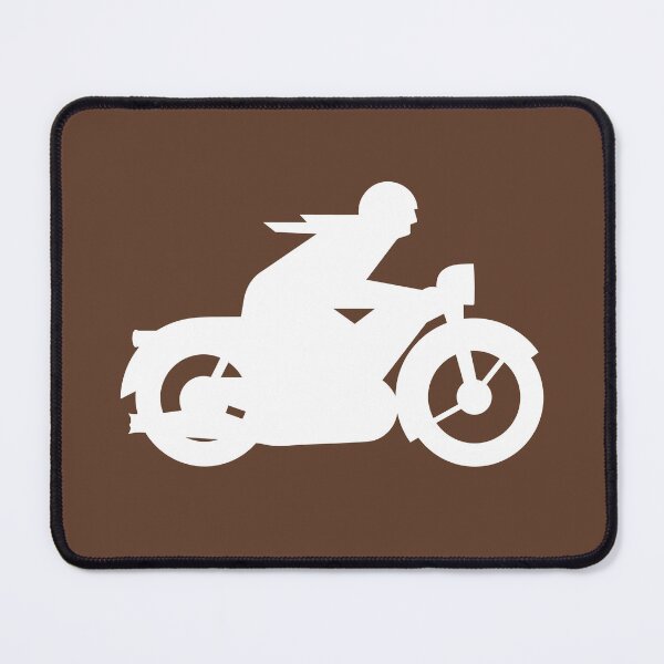 Item preview, AWO Motorcycle Rider Silhouette (white) designed and sold by VEB Ostladen.
