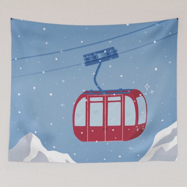 Item preview, Ski and Snowboard Chairlift, Ski Lift, Cable Car, Mountain Gondola designed and sold by SleepyLilSloth.