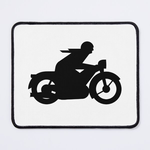 Item preview, AWO Motorcycle Rider Silhouette (black) designed and sold by VEB Ostladen.