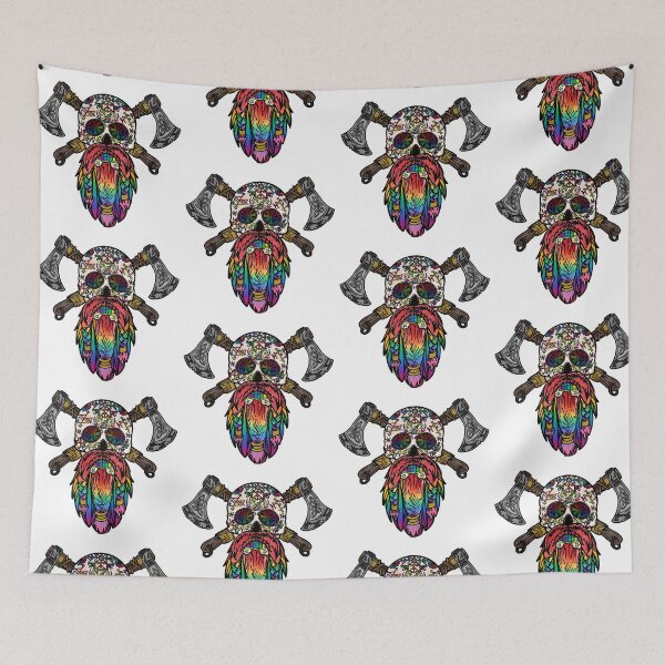Item preview, Light Star Viking Sugar Skull designed and sold by AuDHDesigns AUS .