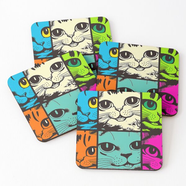 Item preview, Retro cat 2 happy cats cute 60s designed and sold by popurbanart.