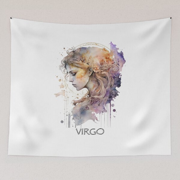 Item preview, VIRGO- Watercolour Virgo Goddess Zodiac designed and sold by Gccartworks.
