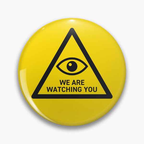 Item preview, We Are Watching You CCTV Surveillance Safety Warning Sign Triangle With Text designed and sold by VoodooCircus.