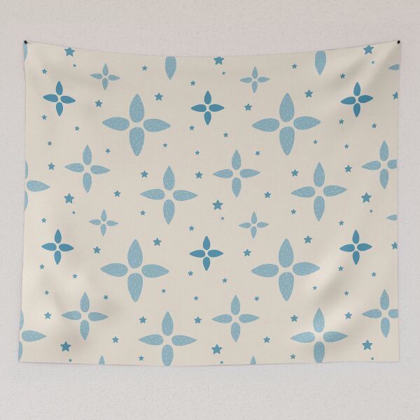 Item preview, Cute print (beige and blue) designed and sold by SamfarStudio.