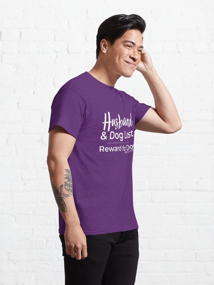 Alternate view of Husband and Dog White Text Classic T-Shirt