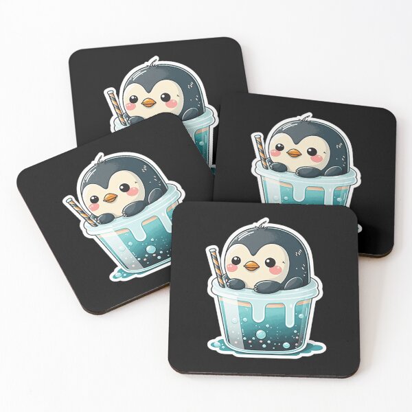 Item preview, Frozen Sips: Penguin Tea Party designed and sold by Mushi-EShop.