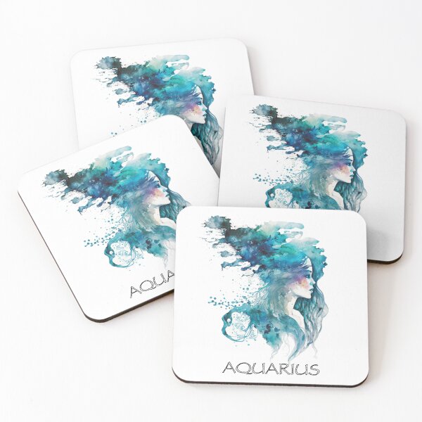 Item preview, AQUARIUS- Watercolour Aquarius Water Bearer Zodiac designed and sold by Gccartworks.