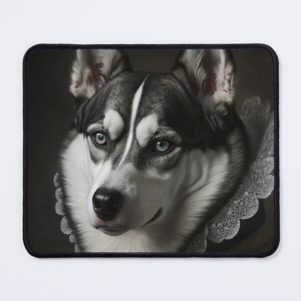 Item preview, Hyper Realistic Husky Dog Portrait Royal Renaissance Animal – Photorealism Classic Royal Portrait Of A Husky Dog designed and sold by MadeByRobots.