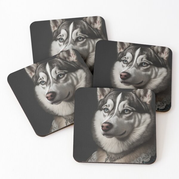Item preview, Hyper Realistic Husky Dog Portrait Royal Renaissance Animal –  Photorealism Classic Royal Portrait Of A Husky Dog designed and sold by MadeByRobots.