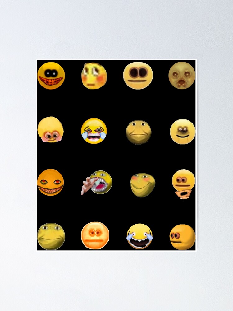 cursed emoji sticker pack Sticker for Sale by dividedlines