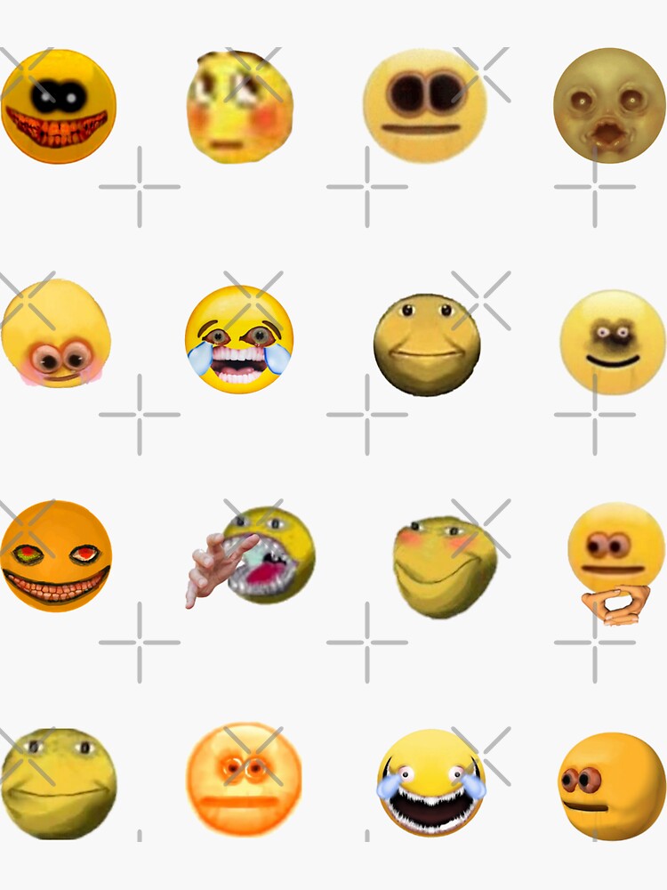 Cursed emoji 1 Sticker for Sale by yellowthefool