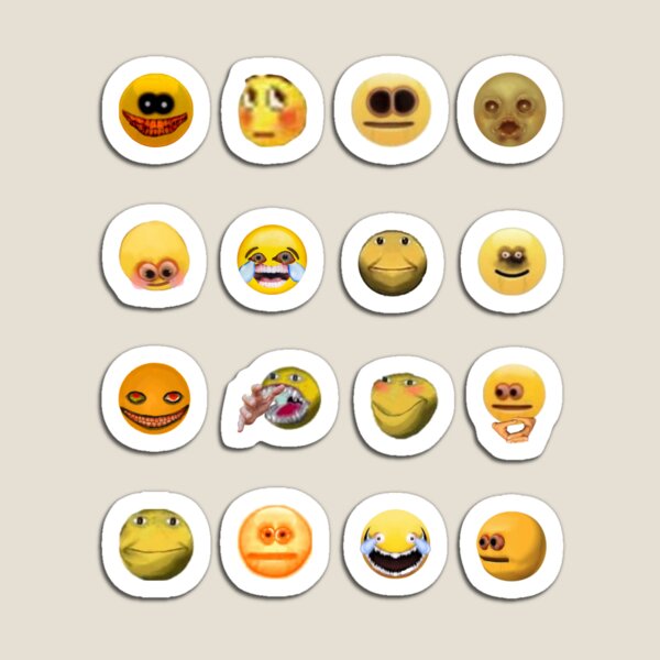 Cursed Smile Emoji Sticker for Sale by Michael Maiato