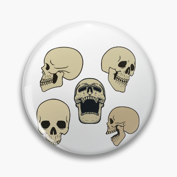 Item preview, skeleton head Stickers designed and sold by thewiki lock.