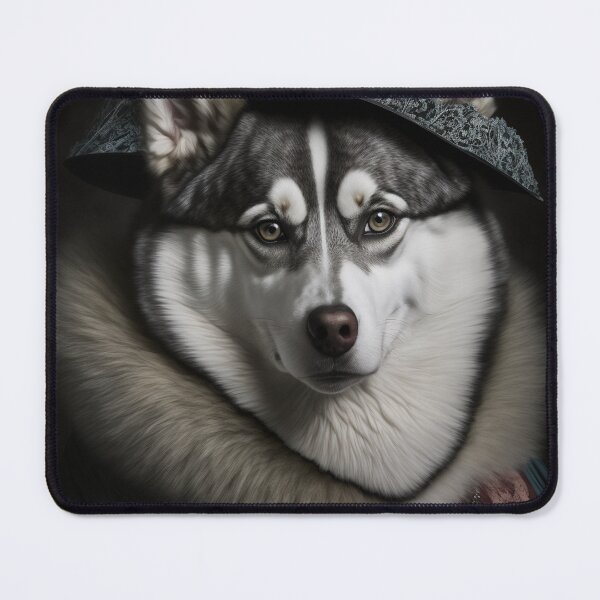Item preview, Hyper Realistic Husky Dog Portrait Royal Renaissance Animal – Photorealism Classic Royal Portrait Of A Husky Dog designed and sold by MadeByRobots.