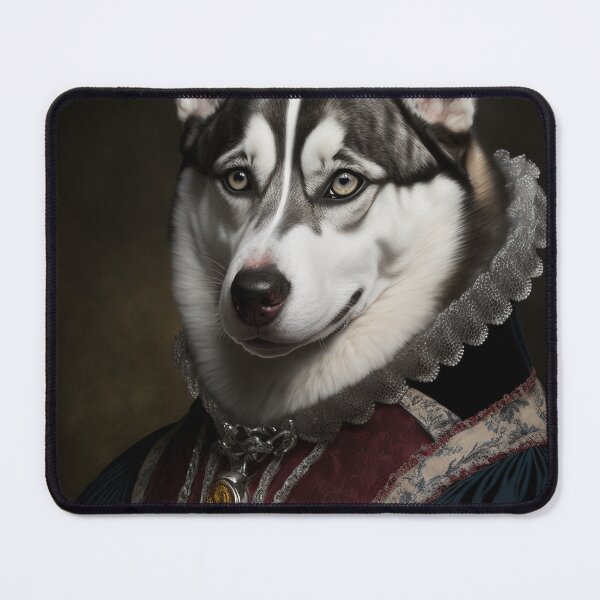 Item preview, Hyper Realistic Husky Dog Portrait Royal Renaissance Animal – Photorealism Classic Royal Portrait Of A Husky Dog designed and sold by MadeByRobots.