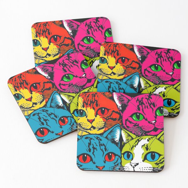 Item preview, Retro cat 3 happy cats cute 60s designed and sold by popurbanart.
