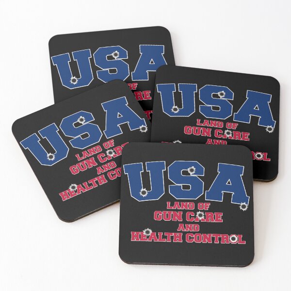 Item preview, USA - land of gun care and health control designed and sold by Signs for Dark Times.