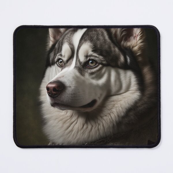 Item preview, Hyper Realistic Husky Dog Portrait Royal Renaissance Animal – Photorealism Classic Royal Portrait Of A Husky Dog designed and sold by MadeByRobots.