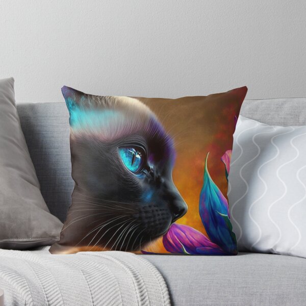 Item preview, Siamese Cat Mom Gift - Cat and Flowers designed and sold by idreamaboutcats.