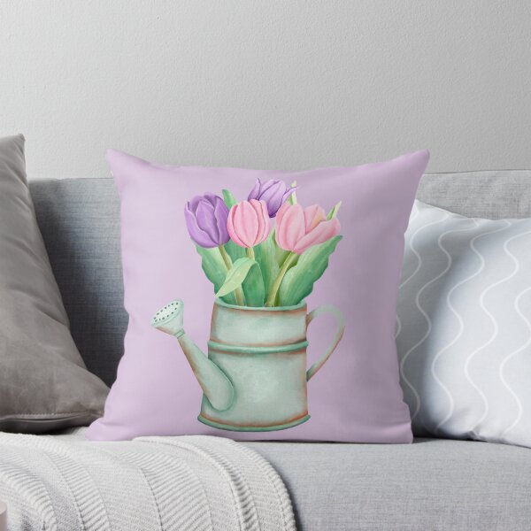 Item preview, Tulips in watering can designed and sold by InnovativLife Shop.