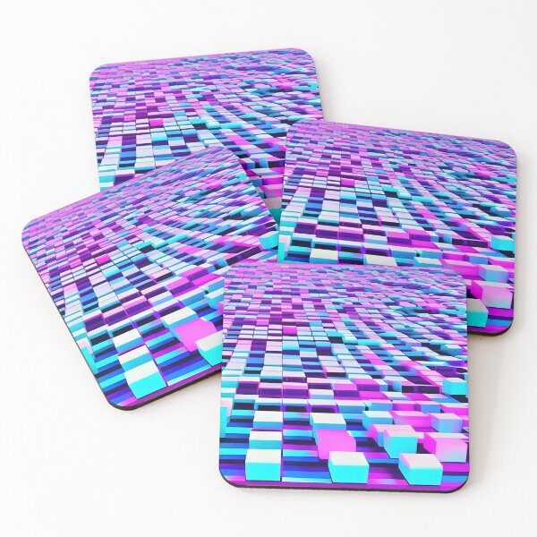 Item preview, Low Poly Cubes - 3D Patterns designed and sold by pixelated_echoes.
