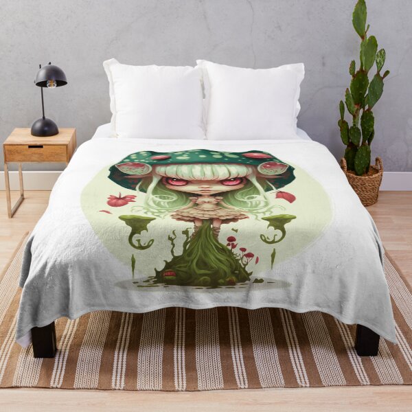 Item preview, Goblincore Grunge Aesthetic Anime Kawaii Cottagecore Mushroom Girl designed and sold by Bunkis1st.