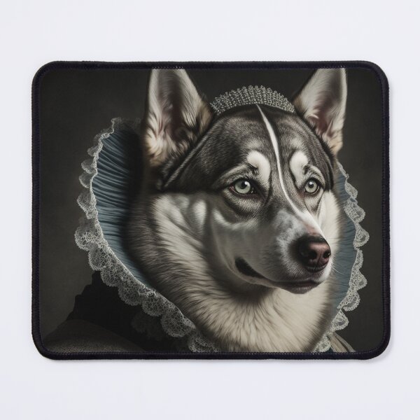 Item preview, Hyper Realistic Husky Dog Portrait Royal Renaissance Animal – Photorealism Classic Royal Portrait Of A Husky Dog designed and sold by MadeByRobots.