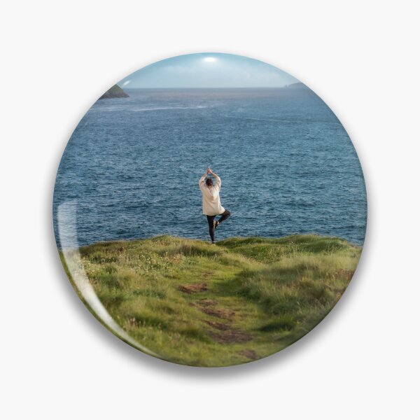 Item preview, Woman doing yoga on the shore of Atlantic Ocean, this is the Dingle Peninsula on Ireland’s Wild Atlantic Way, southwest Atlantic coast designed and sold by AlbertMi.