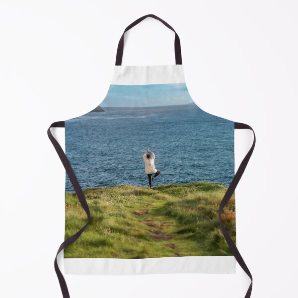 Item preview, Woman doing yoga on the shore of Atlantic Ocean, this is the Dingle Peninsula on Ireland’s Wild Atlantic Way, southwest Atlantic coast designed and sold by AlbertMi.