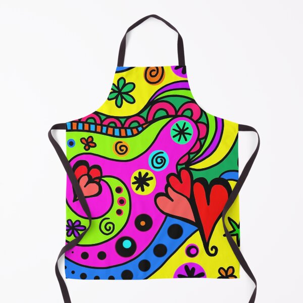 Item preview, Colorful hearts and flowers, abstract designe designed and sold by zeljana0504.