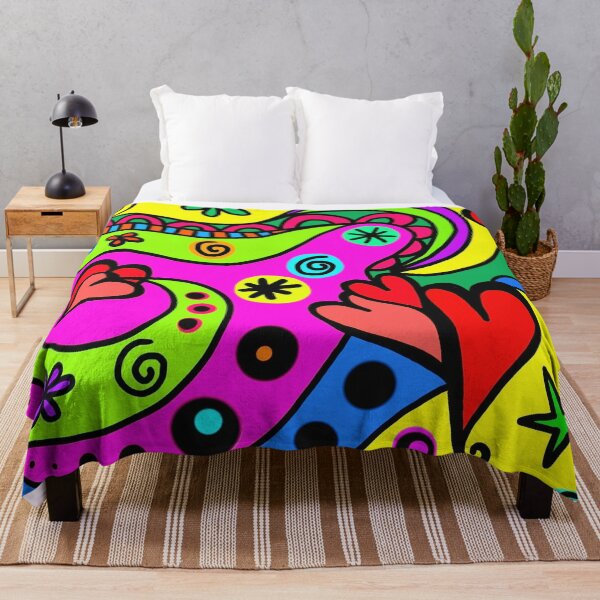 Item preview, Colorful hearts and flowers, abstract designe designed and sold by zeljana0504.