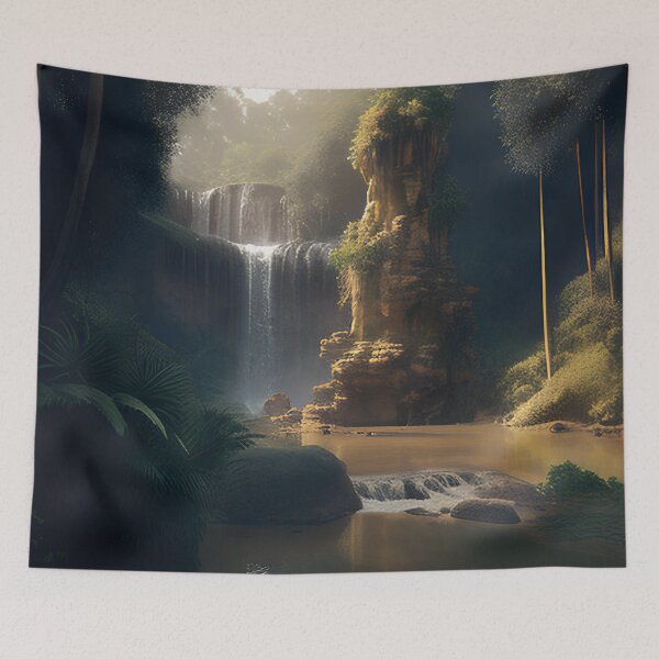 Item preview, Ancient Forest Waterfall designed and sold by D3monic.