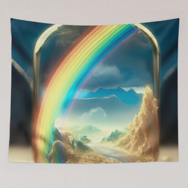 Item preview, Rainbow in a Jar - River Valley Dall-E AI Art designed and sold by stine1.