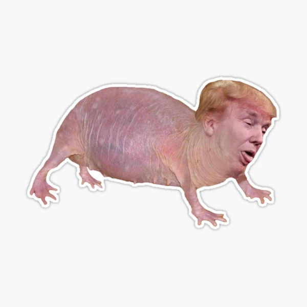 Naked Mole Trump Sticker