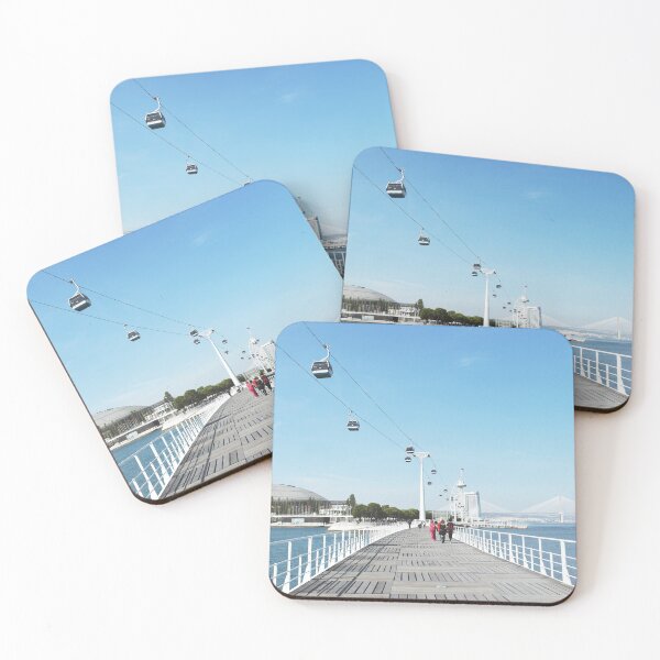 Item preview, Lisbon district Oriente (Expo 1998), real photography, View on the modern city while walking through the bridge at the middle of the ocean designed and sold by VISO-art.