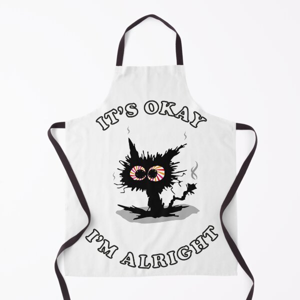 Item preview, Its Okay - Im Alright - Cute cat fried to a crisp, a burning kitten designed and sold by revthreadsshop.