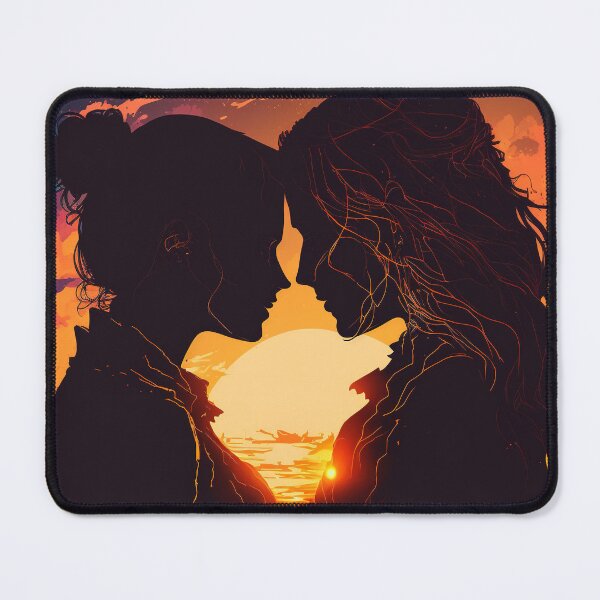 Item preview, Girl couple with sunset background designed and sold by art8085.